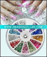 Wholesale Nail Art Rhinestone Glitter nail tip