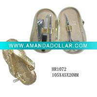 shoe style pu bag manicure set