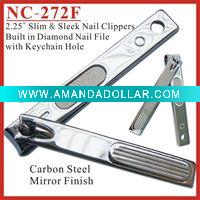 (NC-272F) Nail Clippers Carbon Steel Mirror Finish 5.7cm with Nail File