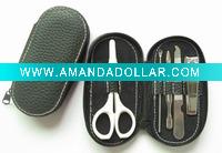 black manicure tool kit with zipper bag