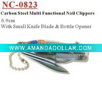 Wholesale (NC-0823) Nail Clippers Carbon Steel Multi Functional w/Keychain