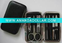Wholesale black manicure finger nail clipper with wallet style