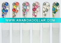 Wholesale rhinestones glass nail file
