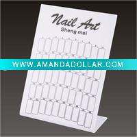 White nail polish display plate