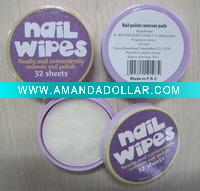 Wholesale nail vanish remover pads/nail polish remover pads