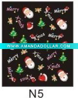 Wholesale Christmas nail sticker for gift ( MD-CNS005A )