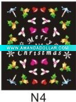 Wholesale Christmas nail sticker for promotion ( MD-CNS004A )