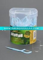 45pcs dental floss pick(plastic handle)