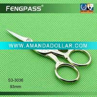 S3-3036 Manicure Scissors / Crane Design with gold finish