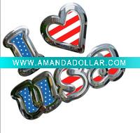 Custom ABS Chrome plated car badge, lettering emblem, car sticker