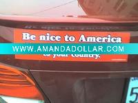 Car bumper sticker