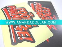die cut adhesive car sticker