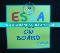 Baby on Board Signage made from PP material