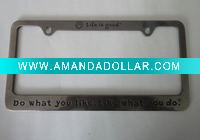 metal license plate frame