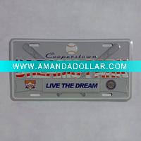 metal embossed number plate