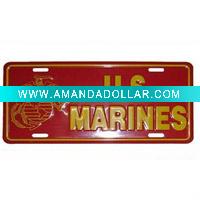 metal car number plate