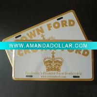 metal licence plate