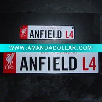metal embossed licence plate