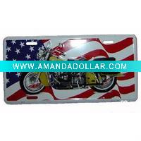 metal car licence plate