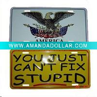 metal novelty licence plate