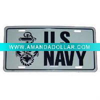 metal car number plate