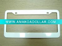 white car license plate frame(1410)