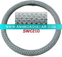 Wholesale 2011 new style Car Fabric Steering wheel cover ,factory direct sale