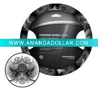 Wholesale car steering wheel cover with design