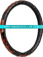 Wholesale wood grain leather +PU steering wheel cover