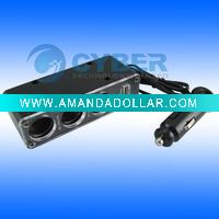 3 Way Car Cigarette Socket+USB for MP3 GPS Charger