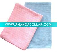 Wholesale weft knitted microfiber stripy car washing cloth