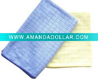 Wholesale weft knitted microfiber stripy car cleaning cloth
