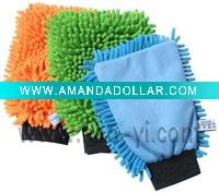 Microfiber chenille cleaning glove