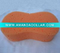 orange color car wash sponge