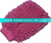 Wholesale chenille glove (two sides) pink
