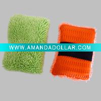 Chenille cleaning sponge