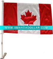 Wholesale 100% Satin national car flag