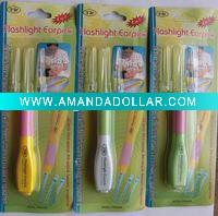 Wholesale Flashlight Earpick with rubber coat