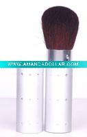 Wholesale high grade fashional retractable powder brush with crystal