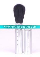 Wholesale newly fashional design retractable powder brush with crystal