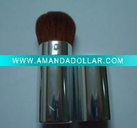 Wholesale large silver retractable powder brush