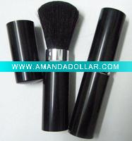 Wholesale black goat hair retractable powder brush
