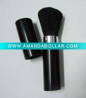 Wholesale black goat hair retractable makeup brush