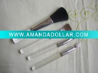 Wholesale 4pcs plastic handle cosmetic brush set/ makeup brush set