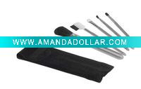 Wholesale 5pcs black promotion cosmetic brush set/ makeup brush set