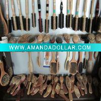 Wholesale wooden round plastic hair combs hair comb