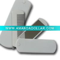 hair comb w/mirror
