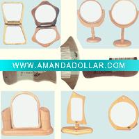 Wholesale wood cheap comb mirror