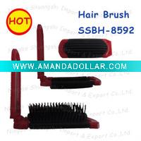 Wholesale NEW DESIGN colorful folding hair brush mirror