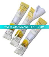 rolled wet wipe